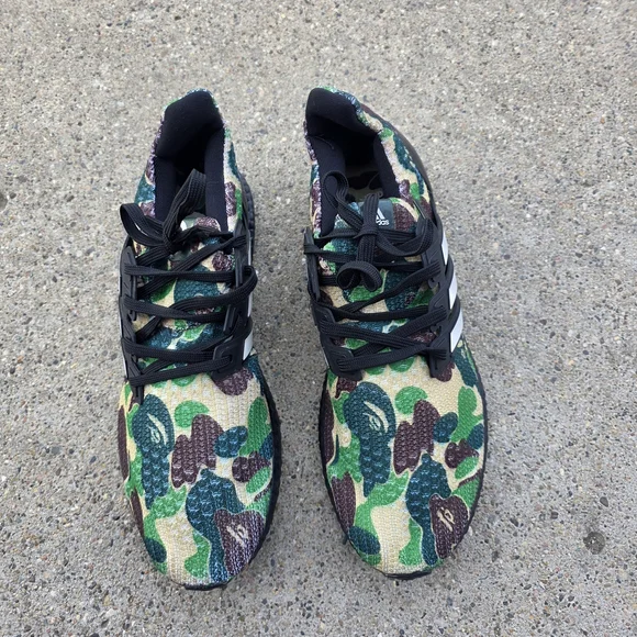 Adidas X Bape Green Camo Ultraboost Sneaker Men Size 9 - Picture 11 of 14